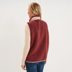 Gilet polaire col montant sans manches vieux rose femme