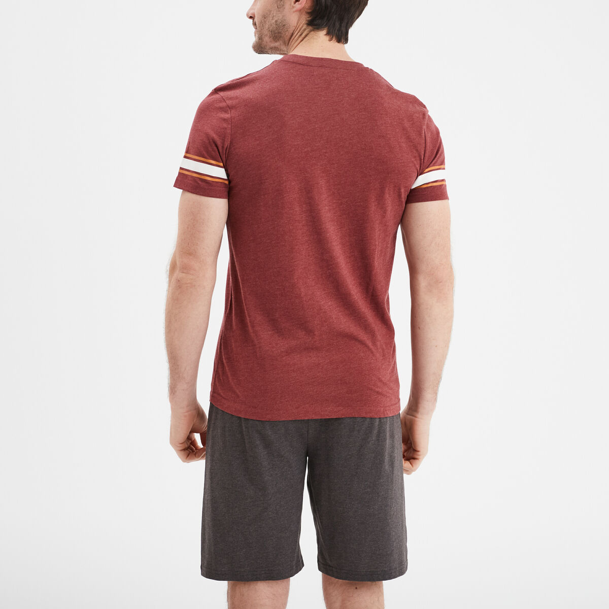 Ensemble pyjama short bordeaux homme