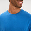 T-shirt droit en coton manches courtes bleu homme