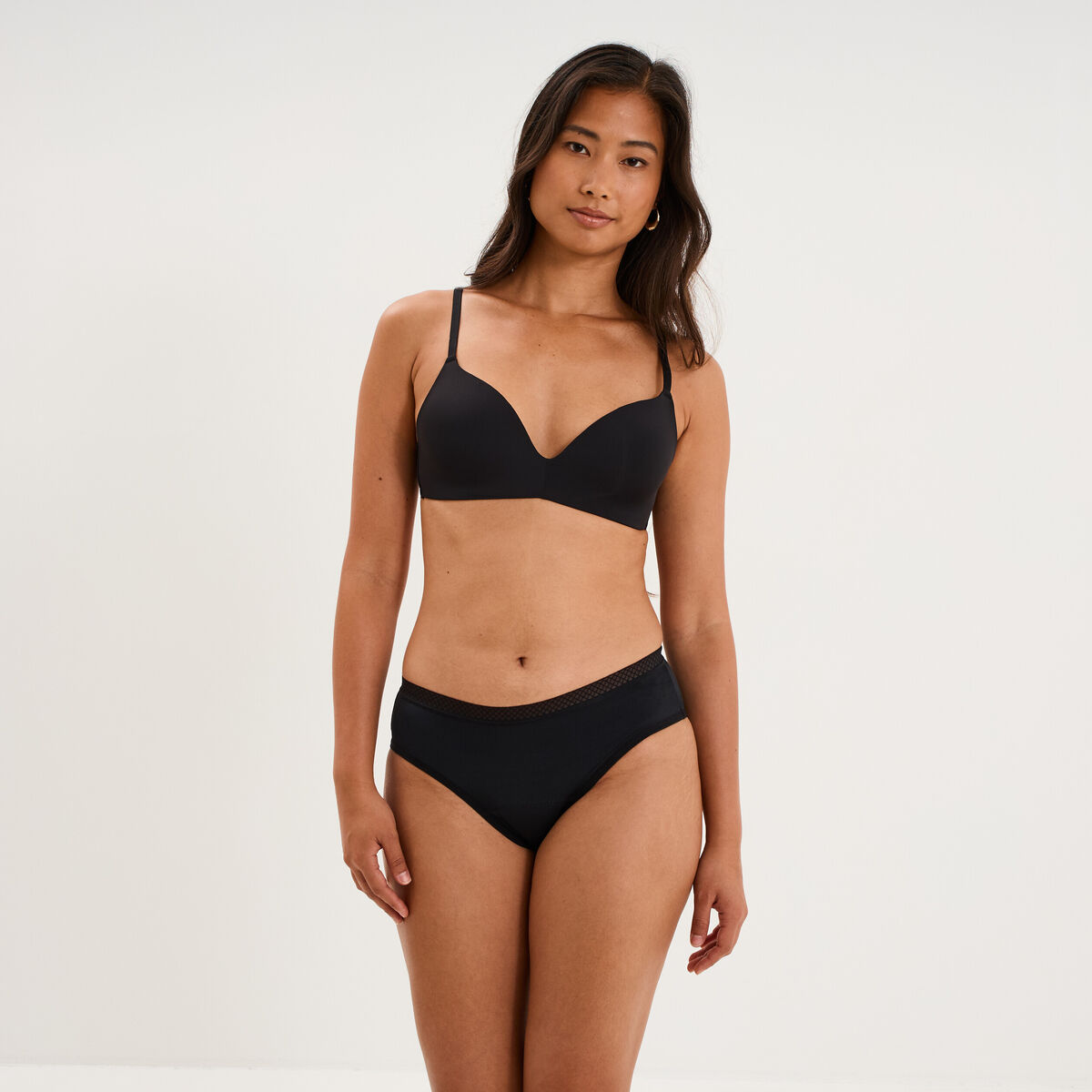 Culotte menstruelle microfibre noir femme