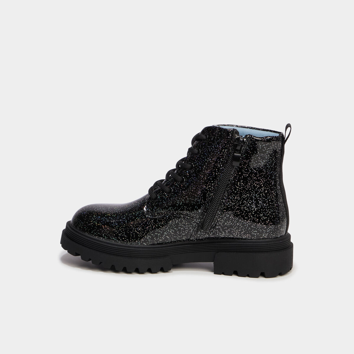 Boots &agrave; paillettes Stitch noir fille
