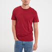 T-shirt droit en coton manches courtes rouge homme