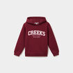 Sweat &agrave; capuche hoodie &agrave; logo bordeaux fille