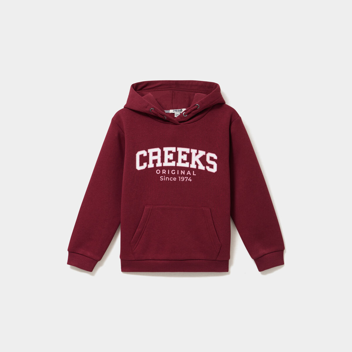 Sweat &agrave; capuche hoodie &agrave; logo bordeaux fille