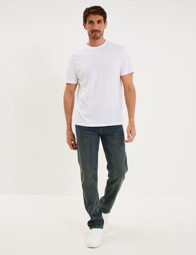 Jeans regular 5 poches denim dirty homme