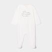 Dors-bien manches longues boutonné blanc bébé