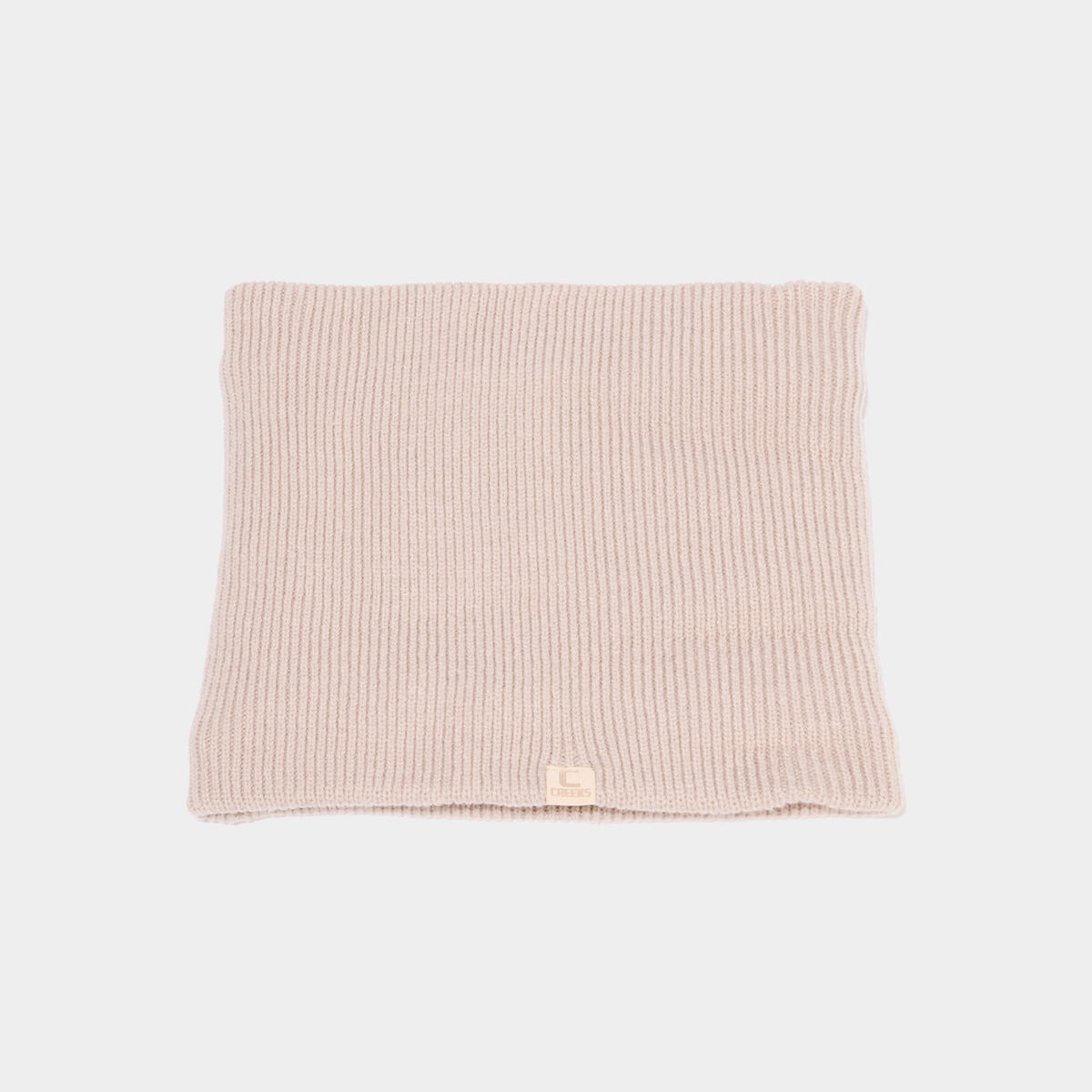 Tour de cou tricot&eacute; doubl&eacute; sable femme