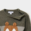 Pull col rond manches longues vert kaki b&eacute;b&eacute; gar&ccedil;on