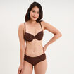 Shorty microfibre sans coutures marron femme