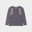 T-shirt droit avec empiècements Creeks gris foncé fille
