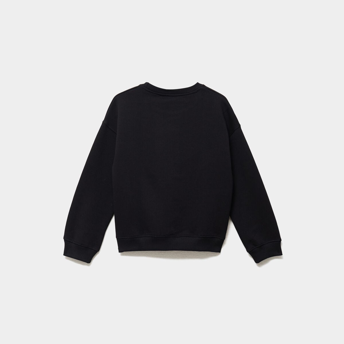 Sweat oversize manches longues Stitch noir fille
