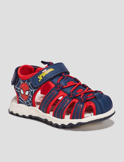Sandales à scratchs Spider-Man bleu marine garçon
