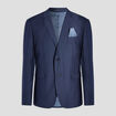 Veste ajustée boutonnée bleu homme
