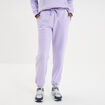 Pantalon jogging droit molleton parme femme