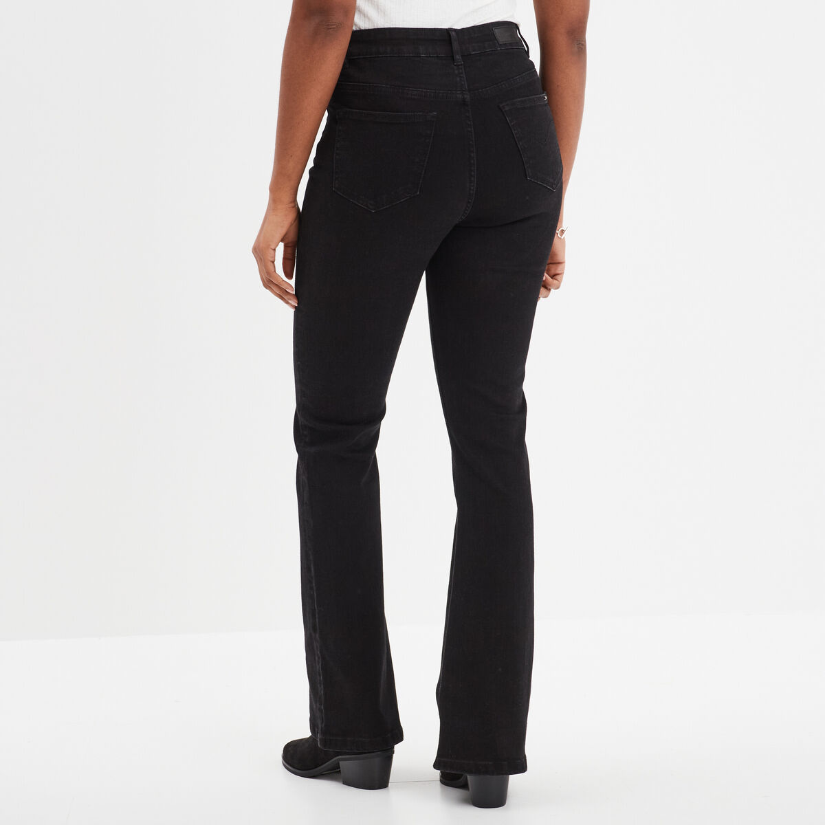 Jeans flare 5 poches Creeks denim noir femme