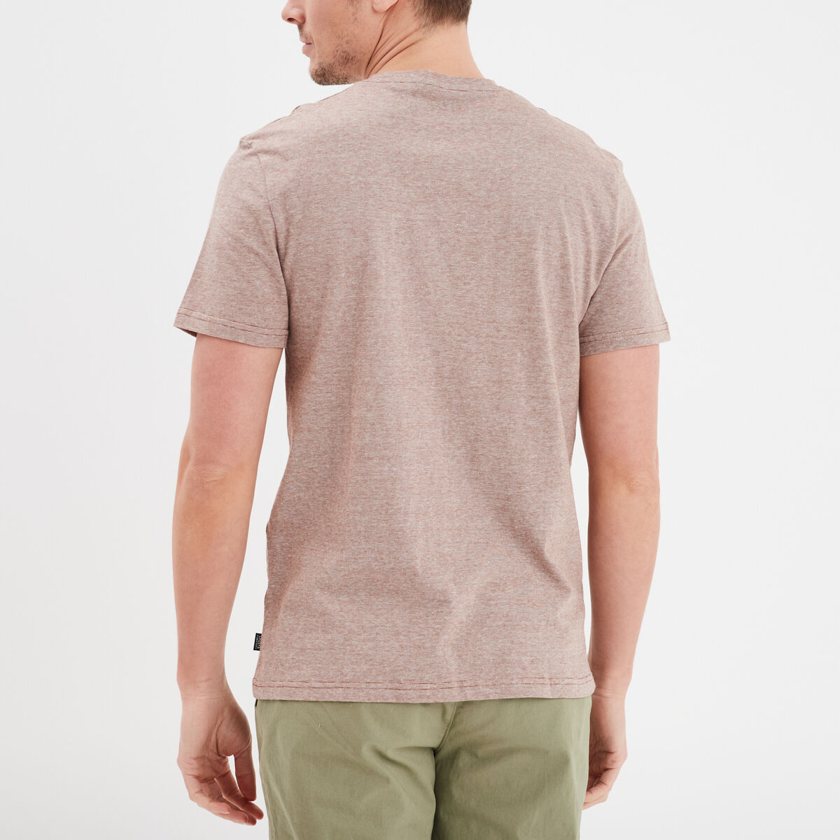T-shirt col rond manches courtes Creeks marron homme