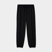 Pantalon ample fluide taille &agrave; coulisse noir femme
