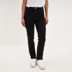 Jeans regular 5 poches coton denim noir femme