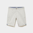 Bermuda short chino straight stretch gris clair homme