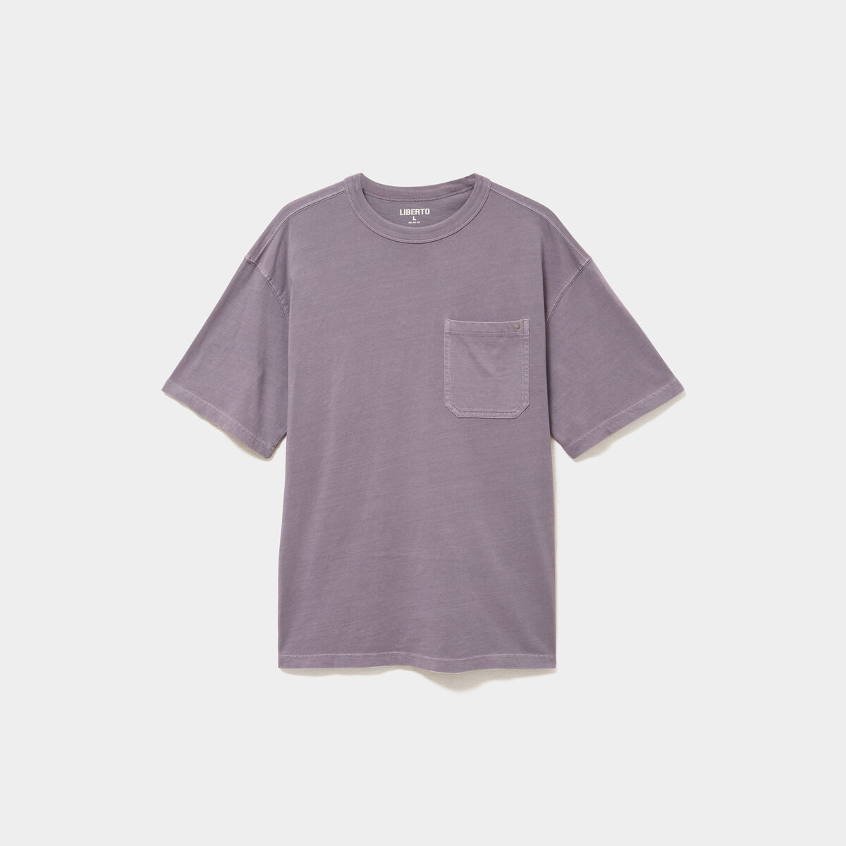T-shirt 1 poche manches courtes coton violet homme