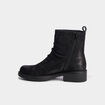 Boots effet su&eacute;dine noir femme
