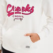 Sweat &agrave; capuche hoodie blanc femme