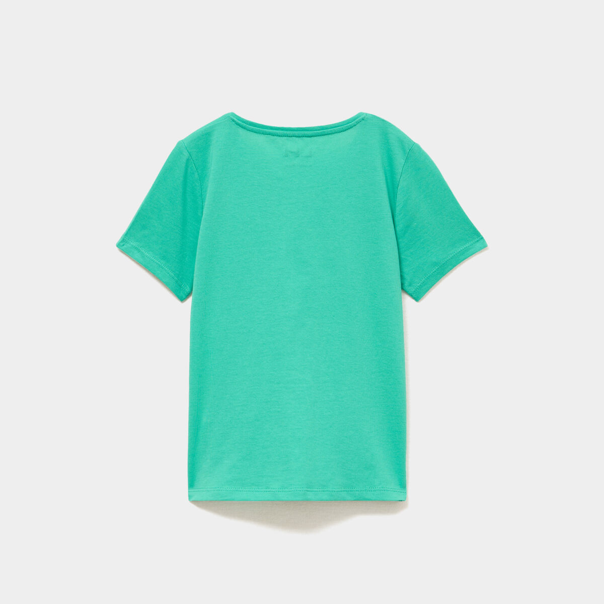 T-shirt manches courtes en coton vert menthe fille