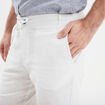 Bermuda chino à coulisse lin mélangé blanc homme