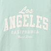 T-shirt col rond manches longues coton vert pastel fille