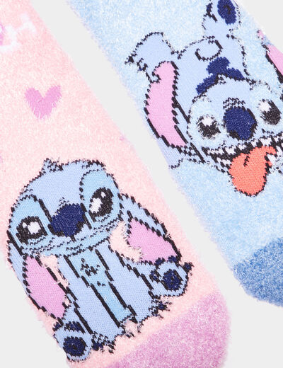 Lot de 2 chaussettes d'intérieur Stitch multicolore fille