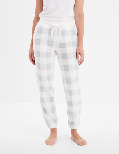 Pantalon de pyjama ecru femme