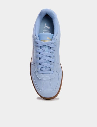 Baskets &agrave; lacets effet su&eacute;dine Puma bleu pastel femme