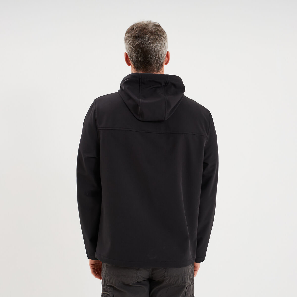 Blouson d&eacute;perlant fourr&eacute; &agrave; capuche noir homme