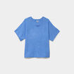 Pull manches courtes bleu femme grande taille
