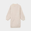 Robe tricot col montant manches longues ivoire fille