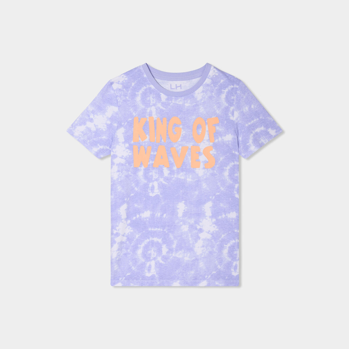 T-shirt manches courtes coton parme gar&ccedil;on
