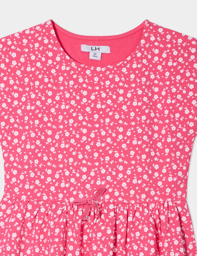 Robe droite sans manches rose fushia fille