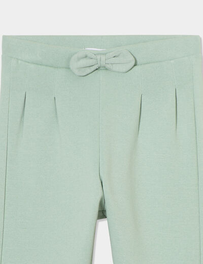 Pantalon de jogging relaxed avec noeud vert pastel bébé fille