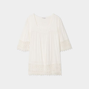Blouse manches courtes blanc femme grande taille