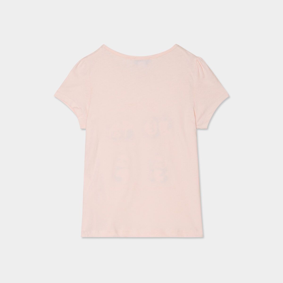 Ensemble pyjama short 2 pi&egrave;ces coton rose poudr&eacute;e fille