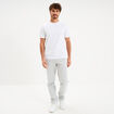 Pantalon chino droit stretch gris clair homme