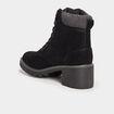 Bottines &agrave; talons et lacets noir femme