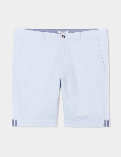 Short chino slim Creeks bleu clair homme