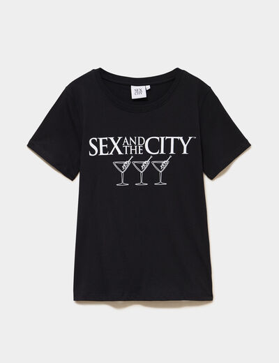 T-shirt coton Sex and the City noir femme