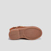 Bottes en cuir empiècement coeur camel fille