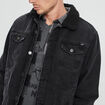 Blouson droit en jean noir homme