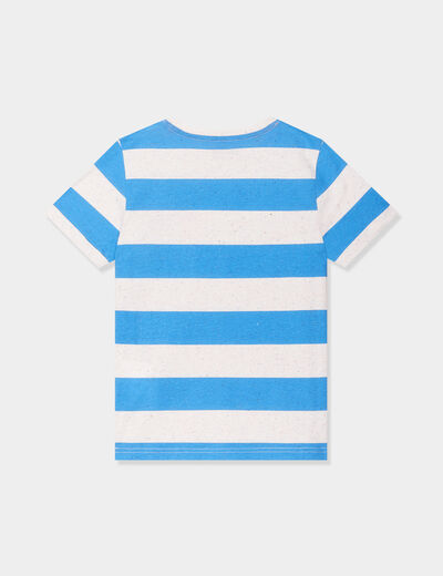 T-shirt col rond manches courtes Creeks bleu electrique garçon