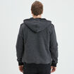 Sweat zipp&eacute; molleton doubl&eacute; sherpa gris fonc&eacute; homme