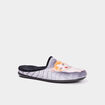 Chaussons mules à motif gris femme