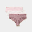 Lot 3 culottes hipster mauve femme